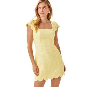 Lilly Pulitzer Maisley Boucle Shift Dress in Finch Yellow NWT - Size 12
